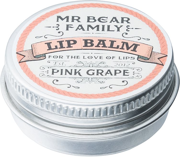 Mr Bear Family Pink Grape balzam za ustnice za moške