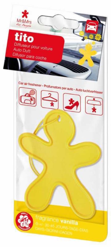 Mr & Mrs Fragrance Tito Yellow Vanilla aромат для авто (Vanilla)