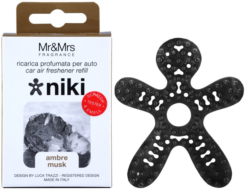 Mr & Mrs Fragrance Niki Ambre Musc parfum pentru masina Refil