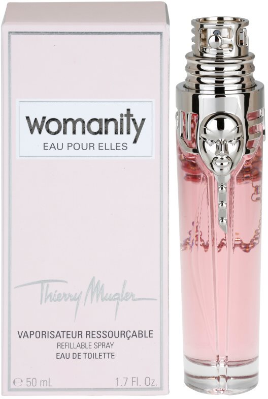 Mugler Womanity Eau pour Elles Eau de Toilette Damen 50 ml Nachfüllbar
