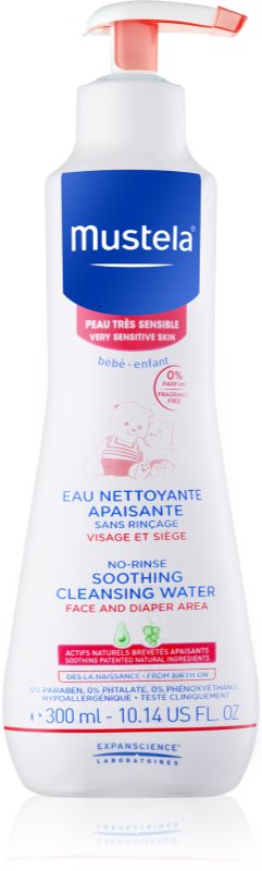 Mustela Bébé pomirjajoča čistilna voda za otroke od rojstva