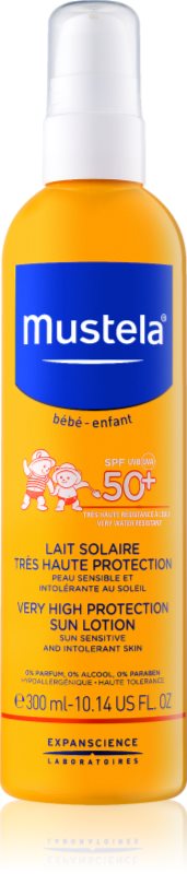 Mustela Solaires schützende Hautmilch für Kinder SPF 50+