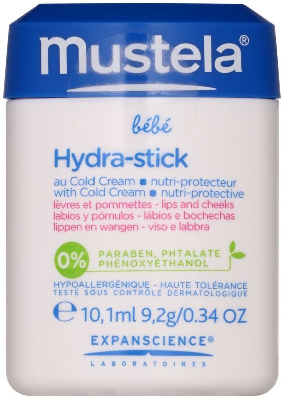 Mustela Bébé Hydra Stick sztyft ochronno-nawilżający dla dzieci