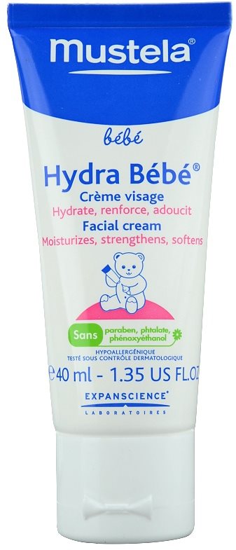 Mustela Bébé Hydra Bébé krem nawilżający do twarzy dla dzieci od urodzenia