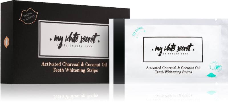 My White Secret Charcoal and Coconut Oil benzi pentru ablirea dintilor pentru dinti