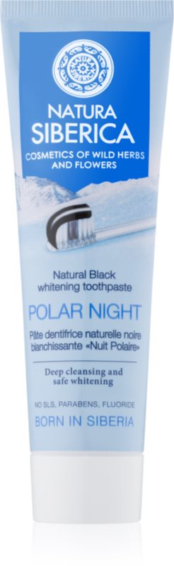 Natura Siberica Polar Night dentífrico branqueador com carvão preto