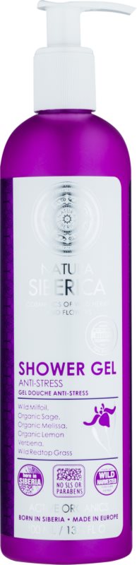 Natura Siberica Wild Herbs and Flowers gel de dus anti-stres cu efect de întărire