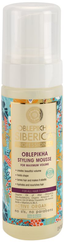 Natura Siberica Sea-Bucktorn Spuma patachina pentru volum maxim de par