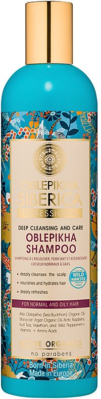 Natura Siberica Sea-Bucktorn tiefenreinigendes Shampoo für normales bis fettiges Haar