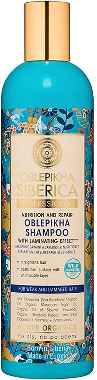 Natura Siberica Sea-Bucktorn shampoo voor zwak en beschadigd haar