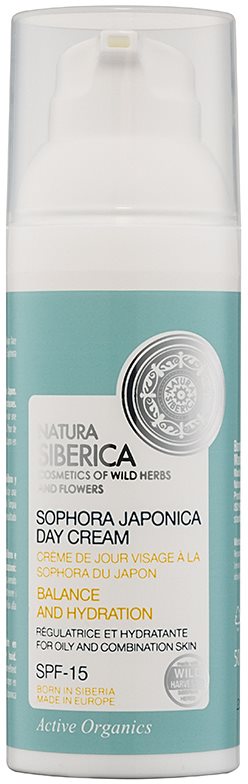Natura Siberica Sophora Japonica dnevna vlažilna krema za mastno in mešano kožo SPF 15