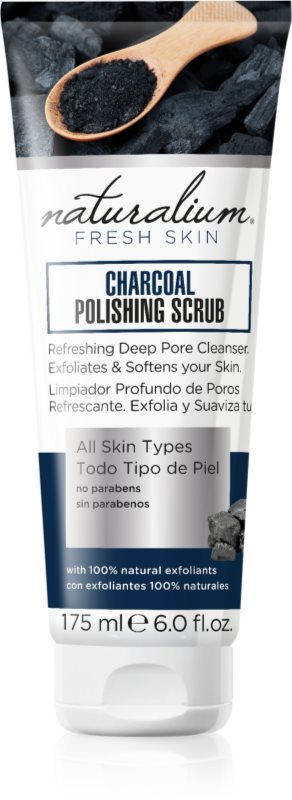 Naturalium Fresh Skin Charcoal rozjasňujúci telový peeling