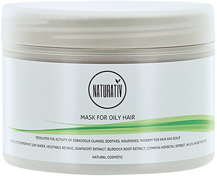 Naturativ Hair Care Getleness,Shine&Strength maska błotna do włosów przetłuszczających