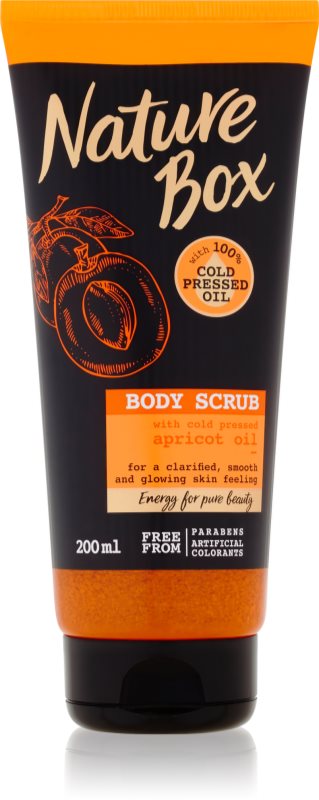 Nature Box Apricot negovalni piling za telo za osvetljevanje kože in hidratacijo