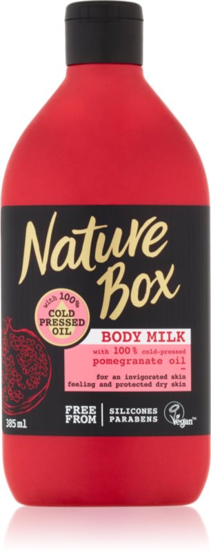 Nature Box Pomegranate povzbudzujúce telové mlieko s hydratačným účinkom