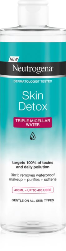 Neutrogena Skin Detox čistilna micelarna voda za odstranjevanje vodoodpornih ličil