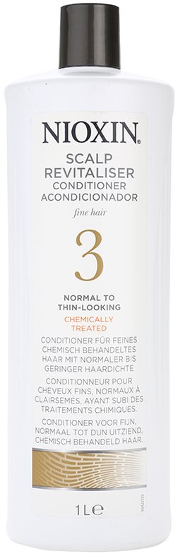Nioxin System 3 condicionador leve para rarefação inicial suave de cabelo quimicamente tratado