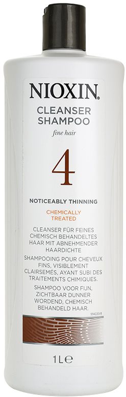 Nioxin System 4 šampón pre výrazne rednúce, jemné a chemicky ošetrené vlasy