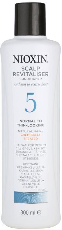 Nioxin System 5 acondicionador ligero para una pérdida moderada de la densidad del cabello normal-grueso, virgen o químicamente tratado