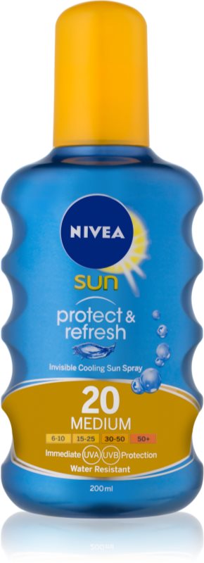 Nivea Sun Protect & Refresh spray solar invisível com efeito refrescante SPF 20