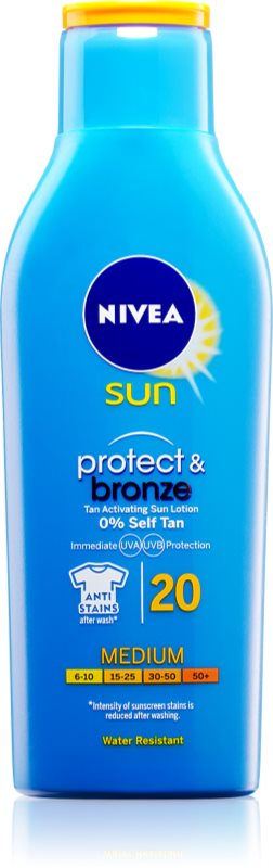 Nivea Sun Protect & Bronze intenzivní mléko na opalování SPF 20