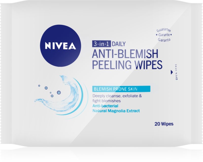 Nivea Visage Pure Effect toallitas exfoliantes de limpieza profunda 3en1