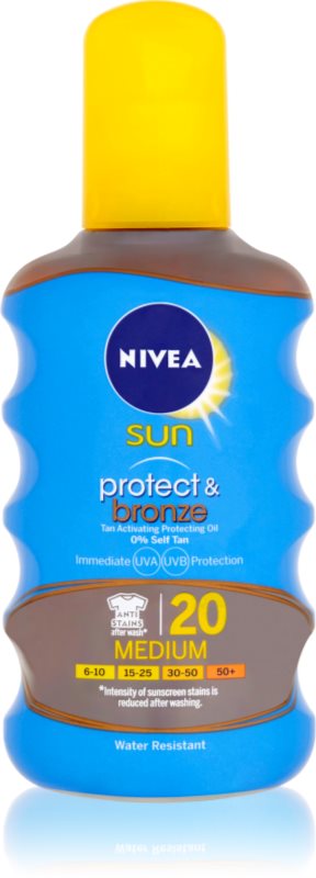Nivea Sun Protect & Bronze suchý olej na opaľovanie SPF 20