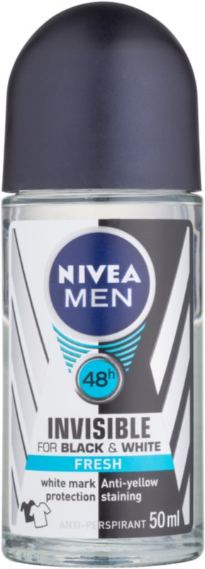 Nivea Men Invisible Black & White antitranspirante roll-on para homens