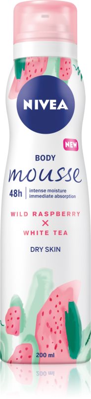 Nivea Wild Raspberry & White Tea pianka do ciała intensywnie nawilżający