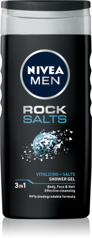 Nivea Men Rock Salt гель для душу для обличчя, тіла та волосся