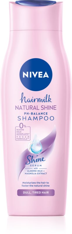 Nivea Hairmilk Natural Shine pečující šampon pro unavené vlasy bez lesku