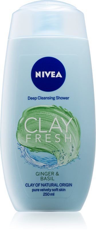 Nivea Clay Fresh Ginger & Basil sprchový gél s ílom