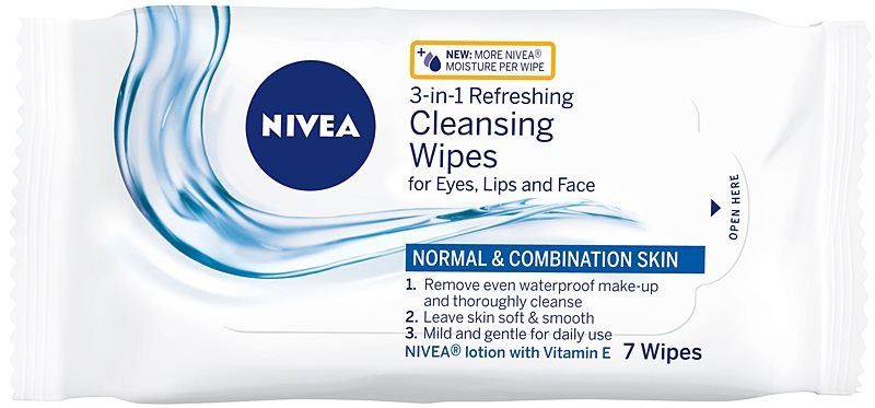 Nivea 3in1 Refreshing osvěžující čisticí pleťové ubrousky
