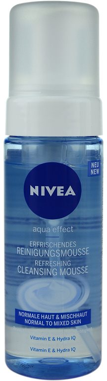 Nivea Aqua Effect mousse de limpeza refrescante para pele normal a mista