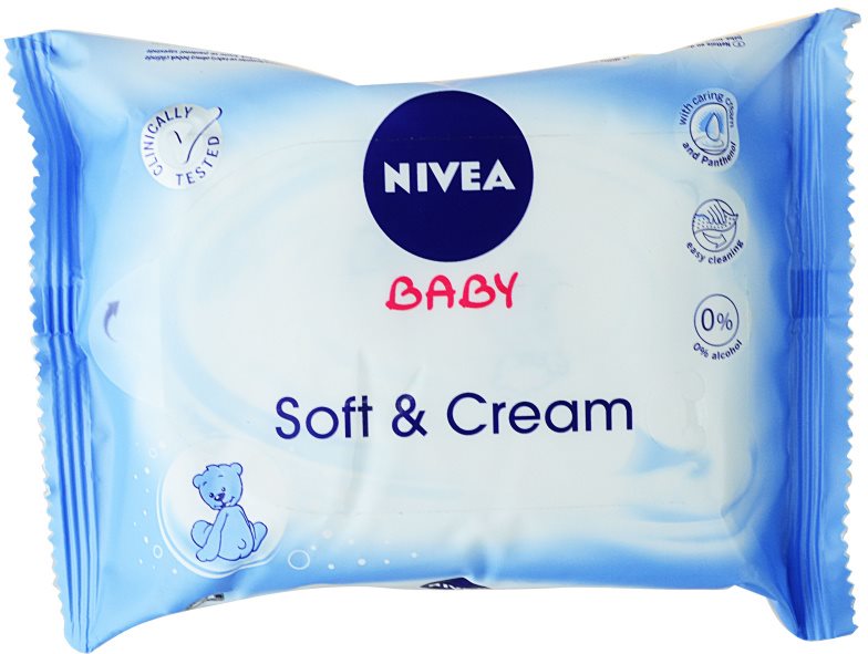 Nivea Baby Soft & Cream toalhitas de limpeza para crianças