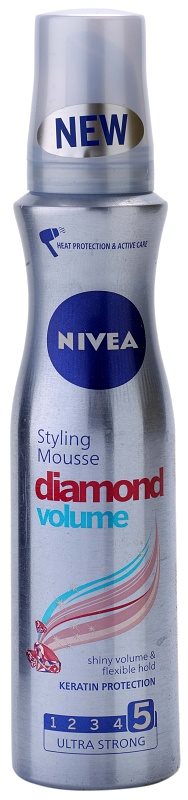 Nivea Diamond Volume mousse para volume e brilho