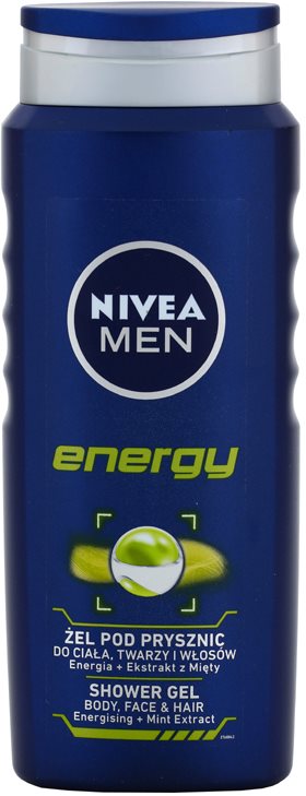 Nivea Men Energy gel za prhanje za obraz, telo in lase