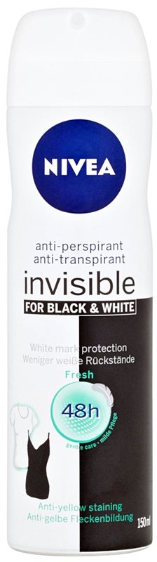 Nivea Invisible Black & White Fresh antiperspirant v pršilu