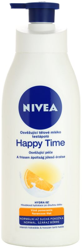 Nivea Happy Time osvěžující tělové mléko pro normální a suchou pokožku