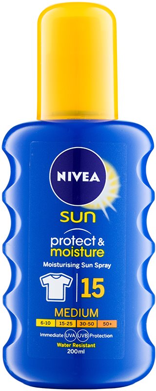 Nivea Sun Protect & Moisture spray pentru bronzat SPF 15