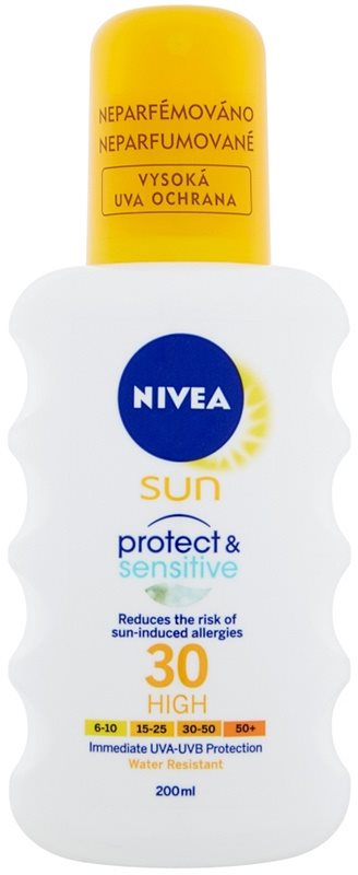Nivea Sun Pure & Sensitive spray pentru bronzat SPF 30