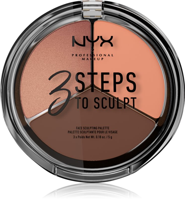 NYX Professional Makeup 3 Steps To Sculpt kontúrovacia paletka na tvár