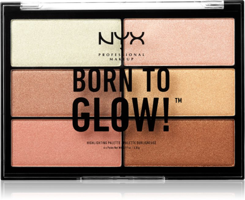 NYX Professional Makeup Born To Glow paletka rozjasňovačů