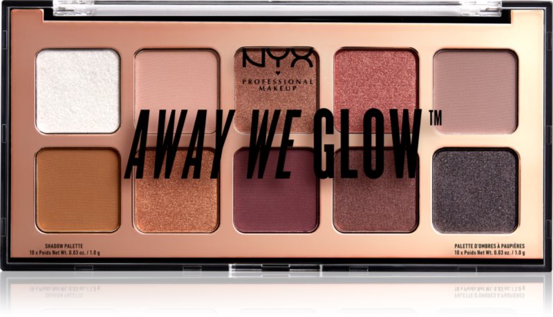 NYX Professional Makeup Away We Glow paletka očných tieňov