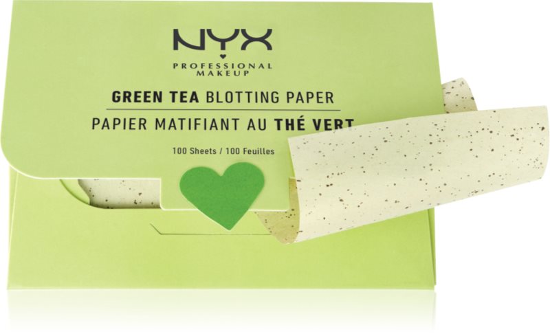 NYX Professional Makeup Blotting Paper papirčki za matiranje z zelenim čajem