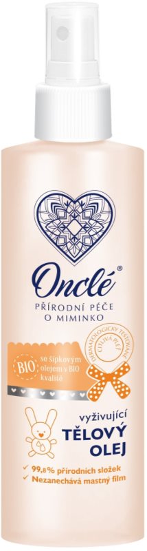 Onclé Baby vyživující tělový olej pro děti od narození
