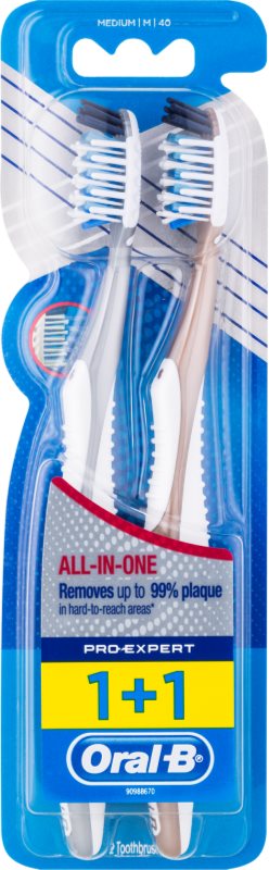 Oral B Pro-Expert CrossAction All In One Medium Toothbrushes 2 pcs