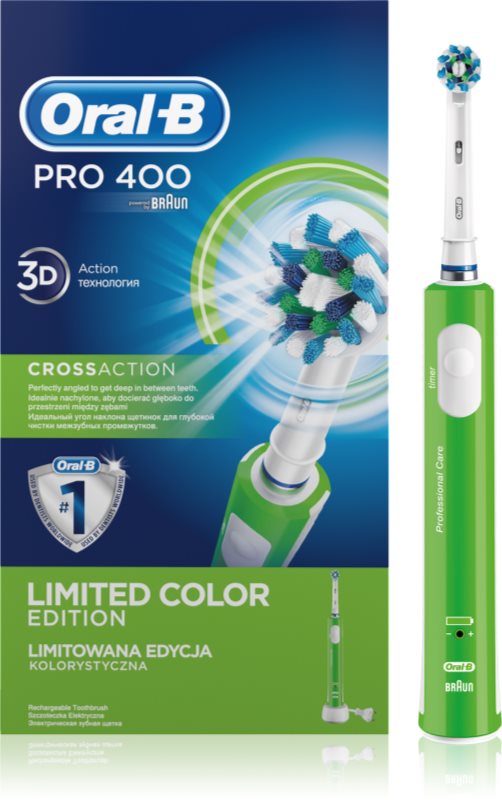 Oral B Pro 400 D16.513 CrossAction Green elektrická zubná kefka