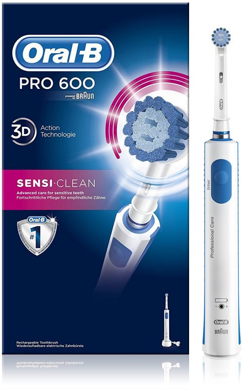 Oral B Pro 600 D16.513.1 Sensi Clean elektrický zubní kartáček