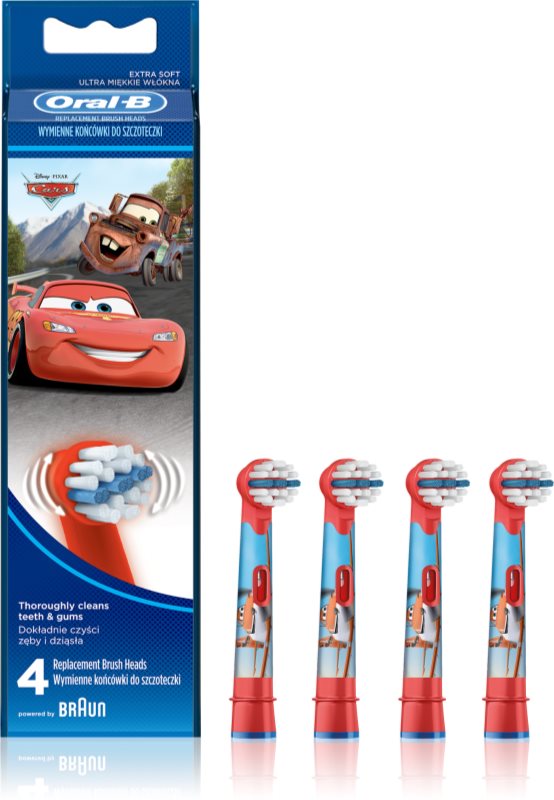 Oral B Stages Power EB10 Cars náhradní hlavice pro zubní kartáček extra soft